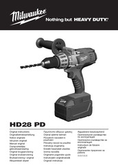 Milwaukee HD28 PD-502C Original Instructions Manual