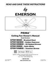 Emerson PRIMA CF901VNB00 Owner's Manual