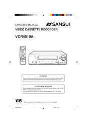 Sansui VCR4510A Owner's Manual