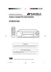 Sansui VCR4510A Owner's Manual