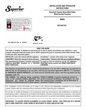 Superior Fireplaces Custom WRT40ST Assembly, Installation And Operation Instructions