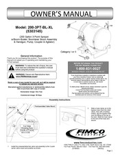 Fimco 200-3PT-BL-XL Owner's Manual