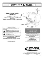 Fimco 110-3PT-BL-XL Owner's Manual