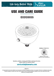 PHI VILLA F190147-A1 Use And Care Manual