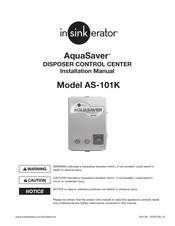 InSinkErator AquaSaver AS101 Installation Manual