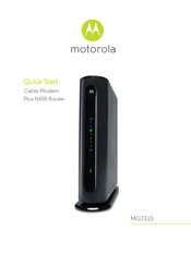 Motorola MG7315 Quick Start Manual