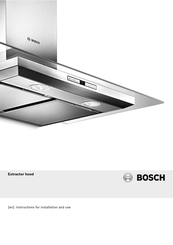 Bosch DWW09W850I Instructions For Installation And Use Manual