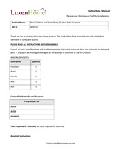 Luxen Home WHF722 Instruction Manual