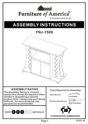 Furniture of America YNJ-1508 Assembly Instructions Manual