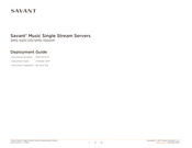 Savant SMS-1001-00 Deployment Manual