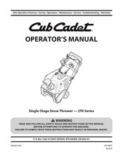 Cub Cadet 2T6 Series Operator's Manual