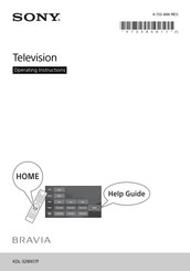 Sony BRAVIA KDL-32W617F Operating Instructions Manual