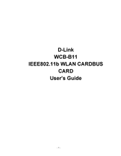 D-Link WCB-B11 User Manual
