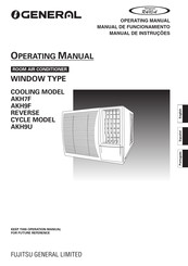 Fujitsu GENERAL AKH7F Operating Manual