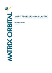 Matrix Orbital MOP-TFT480272-43A-BLM-TPC Hardware Manual
