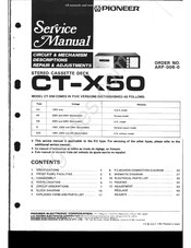 Pioneer CT-X50 Service Manual
