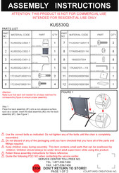 Courtyard Creations KUS530Q Assembly Instructions