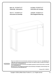 Walker Edison AF42WATFLET Assembly Instructions Manual