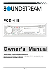 Soundstream PCD-41B Owner's Manual