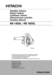Hitachi RB 18DSL Handling Instructions Manual