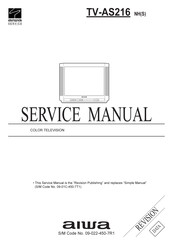 Aiwa TV-AS216NH NH Service Manual
