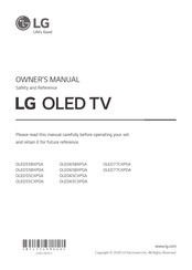 LG OLED55BXPDA Owner's Manual