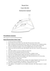 Unit USI-281 Instruction Manual