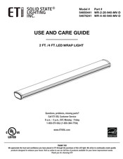 ETI Solid State Lighting WR-2-20-940-MV-D Use And Care Manual