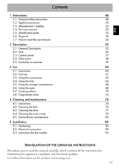 Smeg TR60IP Manual