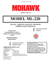Mohawk ML-220 Manual