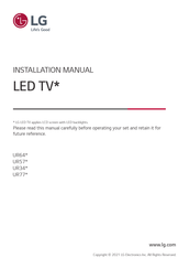 LG 55UR772M Installation Manual