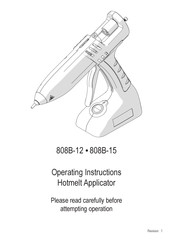 Power Adhesives 808B-15 Operating Instructions
