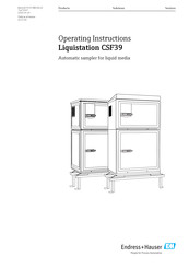 Endress+Hauser Liquistation CSF39 Operating Instructions Manual