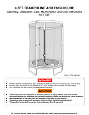 Tru-Jump MFT-55F Assembly, Installation, Care,  Maintenance And User Instructions