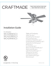 Craftmade WC42BNK5C3 Installation Manual