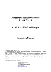 Comet System T2414 Instruction Manual