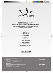 Jata electro HA701 Instructions For Use Manual