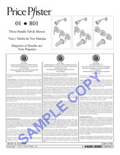 Price Pfister 01-801 Manual