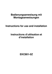 Exquisit EKC801-5Z Instructions For Use And Installation
