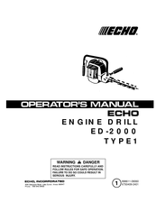 Echo ED-2000 Operator's Manual