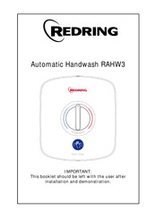 Glen Dimplex Redring RAHW3 Quick Start Manual