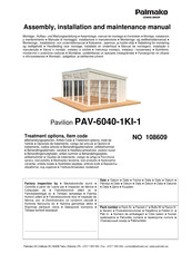 Lemeks Palmako NOVA PAV-6040-1KI-1 Assembly, Installation And Maintenance Manual