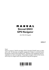 Simrad GN33 Manual