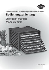 Keimling Naturkost Excalibur 56301WH Operation Manual