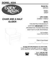 Dorel Asia baby relax DA7915 Manual
