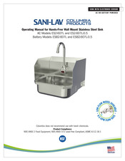 Columbia Products Sani-Lav ESB2-607L-0.5 Operating Manual