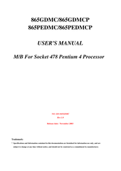 JETWAY 865GDMCP User Manual