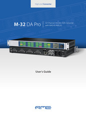 RME Audio M-32 DA User Manual