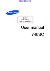 Samsung 740SC User Manual