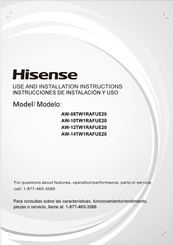 Hisense AW-10TW1RAFUE20 Use And Installation Instructions